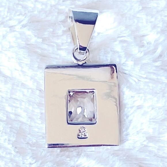 Silpada Sterling Silver Faceted CZ Slide / Pendant & Silpada 18” Chain, Necklace - Picture 6 of 8